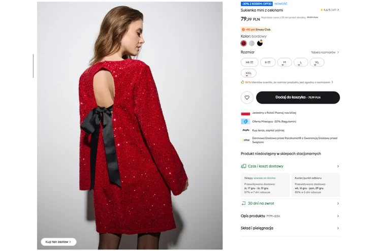 Zdjęcie Te sukienki z Sinsay za 56 zł to petarda na Święta i Sylwestra! Dekolt na plecach i kokarda robią robotę - krój dla każdej sylwetki #1