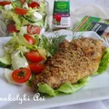 Filety z kurczaka zapiekane w majonezowo-orzechowej panierce