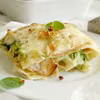 Lasagne z brokułami i szynką