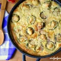 Cannelloni z cukinii na pure ziemniaczanym z kminem