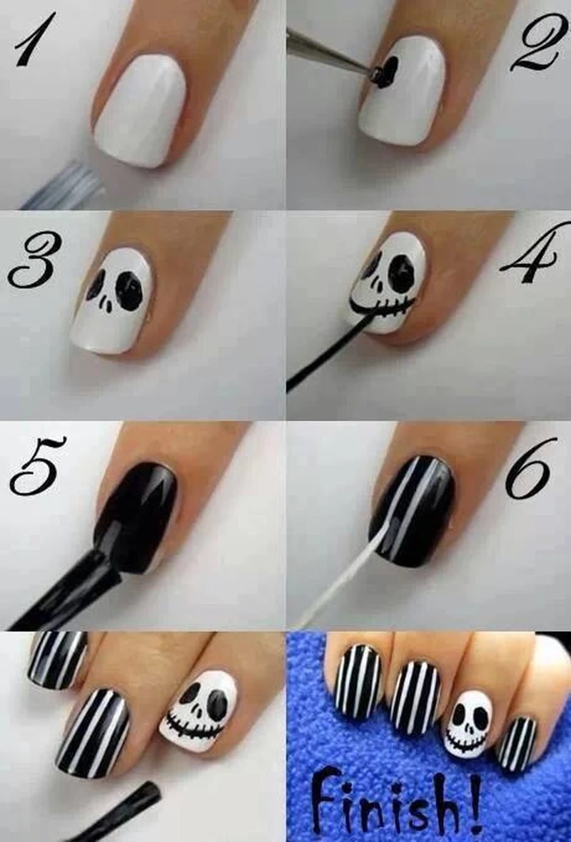 Piękne paznokcie - coś na Halloween