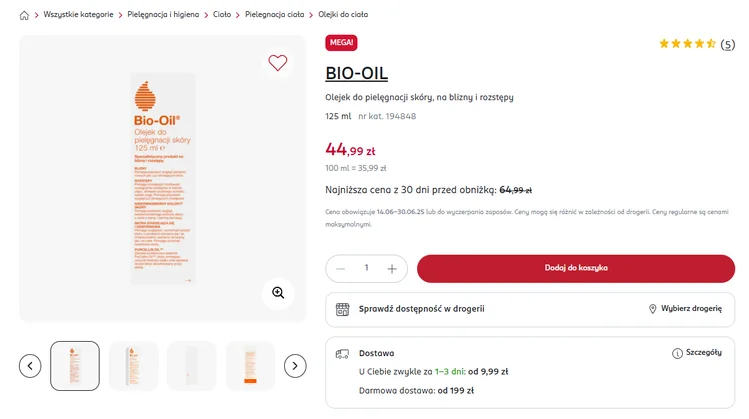 Zdjęcie Ten olejek z Rossmanna to mega hit Polek! Teraz aż o 20 zł taniej, a rozstępy nie mają z nim szans #1