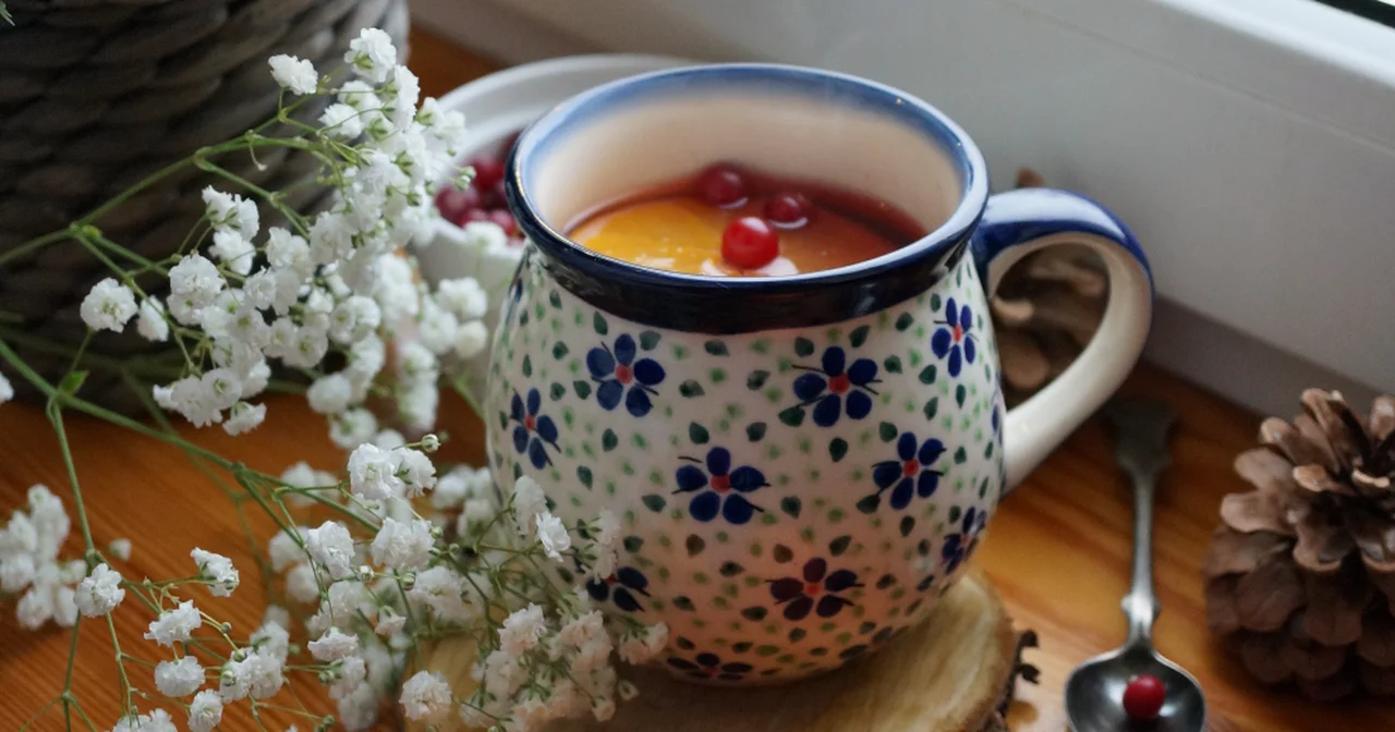 Herbata malinowa z pomarańczą i żurawiną