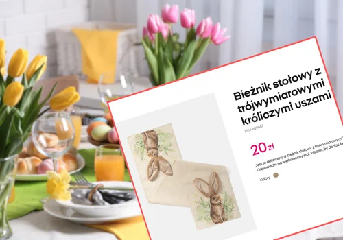 Ten bieżnik z Pepco za 20 zł to hit wielkanocnego stołu! Stonowany, ale puszyste uszka 3D robią robotę - goście będą pod wrażeniem