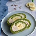 Rolada szpinakowa z bananowym kremem