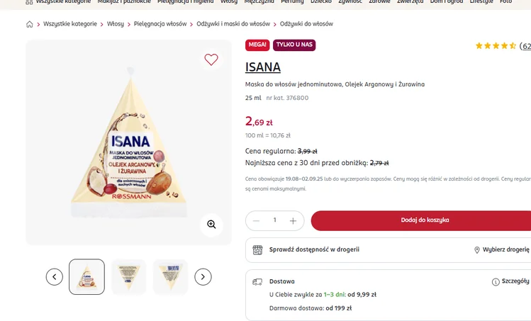 Zdjęcie W Internecie huczy o tych maskach-piramidkach z Rossmanna za niecałe 3 zł! Włosy jak z reklamy w 60 sekund #1