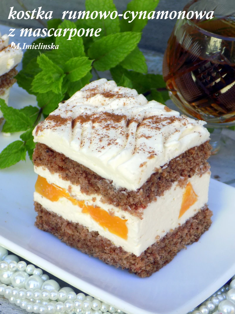 kostka rumowo-cynamonowa z mascarpone