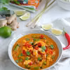 Czerwone curry z krewetkami po tajsku