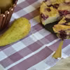 Ciasto jaglane z borówkami, bananem i gruszkami