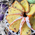 Babka twarogowa z żurawiną.