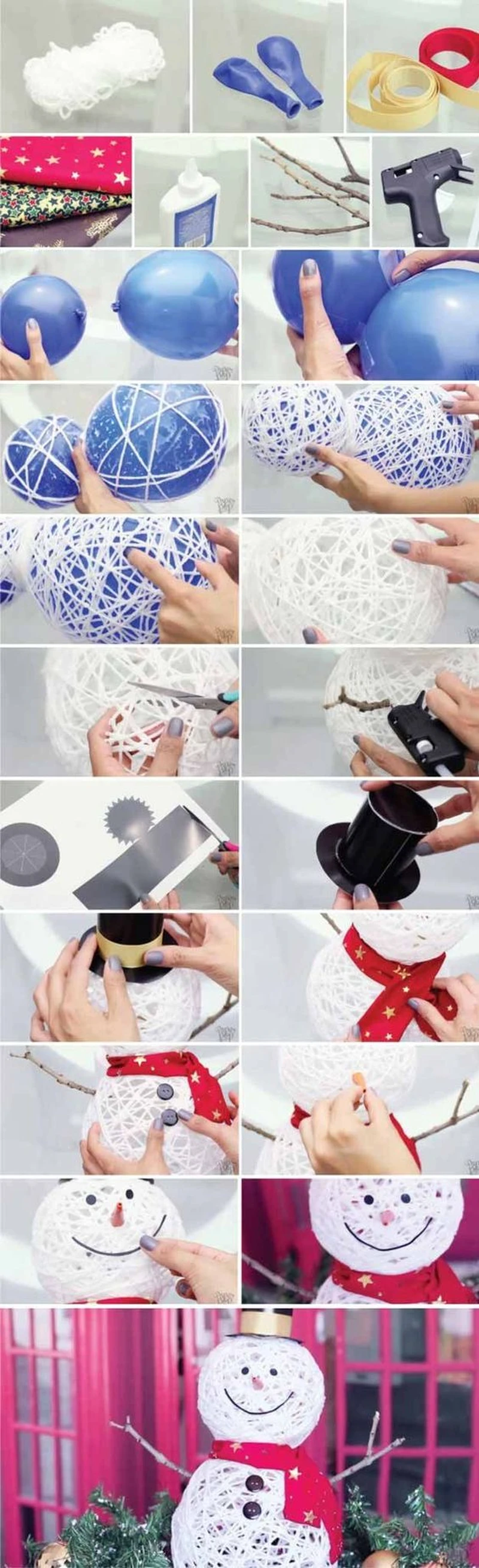 DIY- świąteczny bałwan