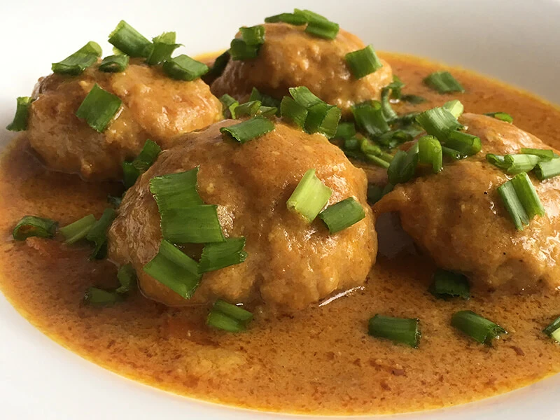 Pulpeciki z indyka w sosie curry