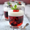 Galaretka z owocami i panna cotta