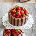 Tort czekoladowo-truskawkowy