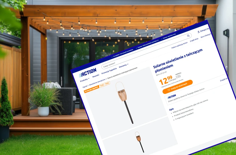 Ta lampa solarna z Action za 12 zł to bestseller! Bez kabli i rachunków, a efekt tańczącego płomienia zrobi magię