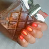 Letni manicure hybrydowy- koral z połyskiem :)