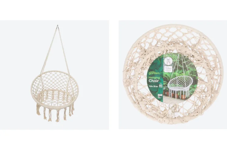 Zdjęcie Ten wiszący fotel z Action za 79 zł zrobi boską strefę relaksu! Duży i solidny, a makramowy splot dodaje uroku - hit na balkon, taras i do pokoju #2