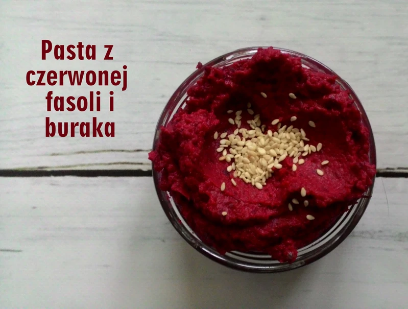 Pasta z czerwonej fasoli i buraka