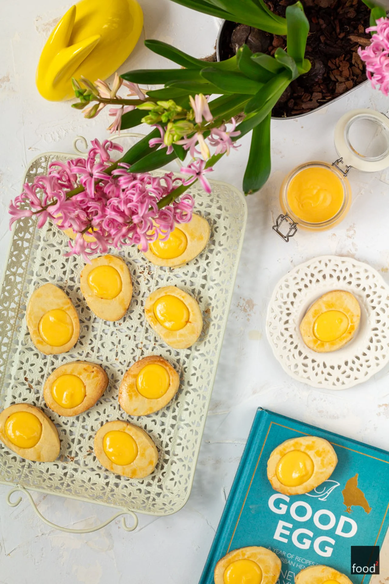 Wielkanocne kruche ciasteczka z orange curd