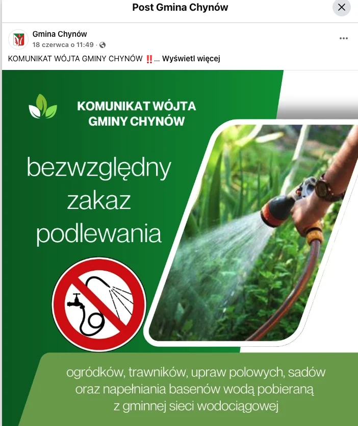 Zdjęcie Zakaz podlewania ogrodów 2025: Te gminy wprowadzają ograniczenia. Mandaty sięgają 5000 zł! #1