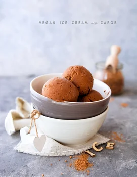 Wegańskie lody z karobem