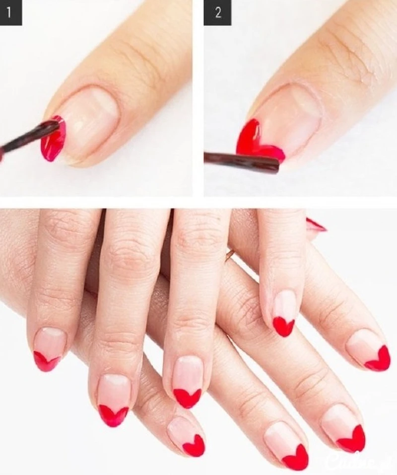 Serduszkowy manicure