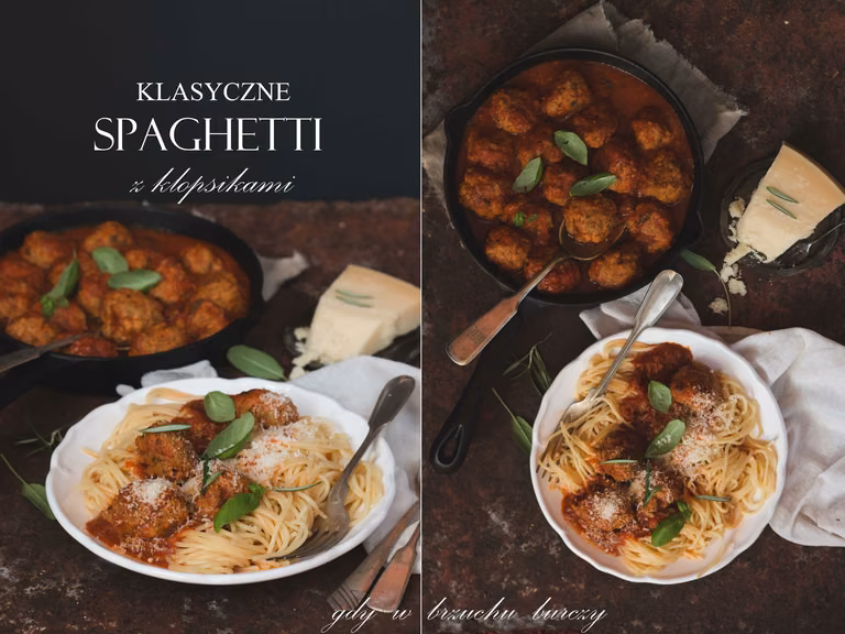 Klasyczne spaghetti z klopsikami