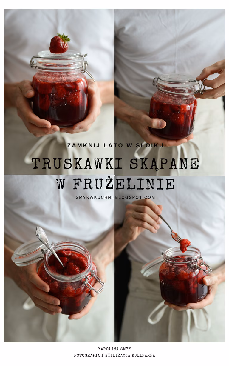 TRUSKAWKI W FRUŻELINIE W SŁOJU