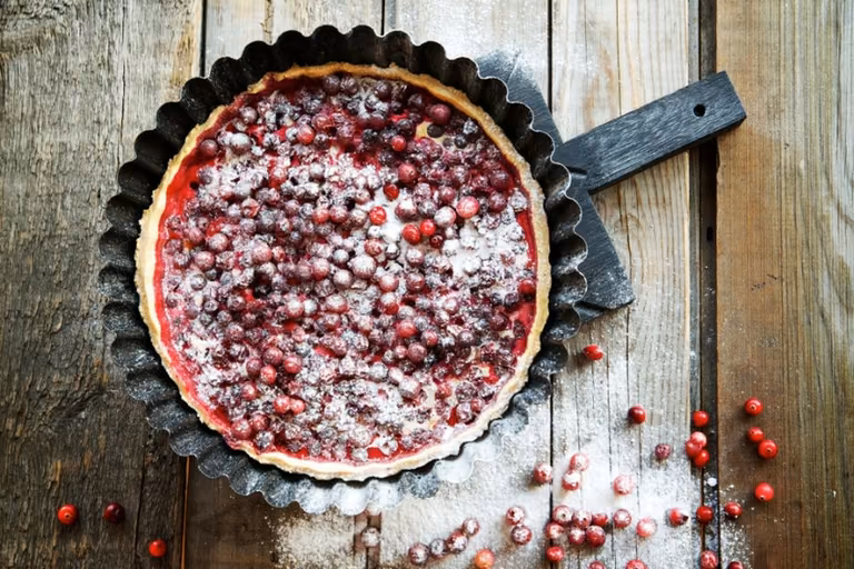 TARTA Z ŻURAWINĄ