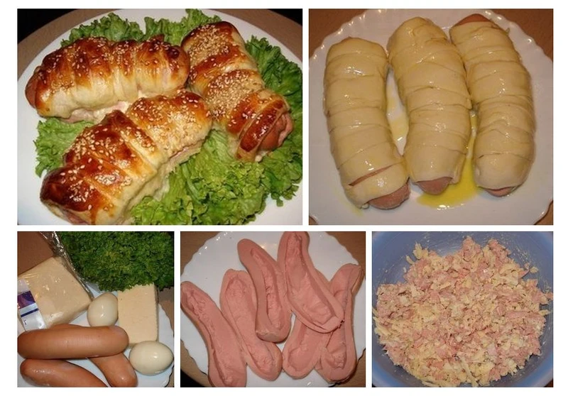 Nadziewane parówki w cieście