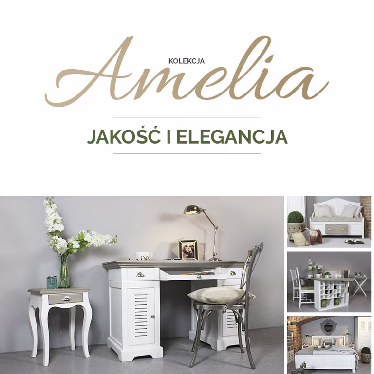 Meble bielone. Kolekcja Amelia.