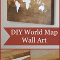 DIY- Mapa na drewnie