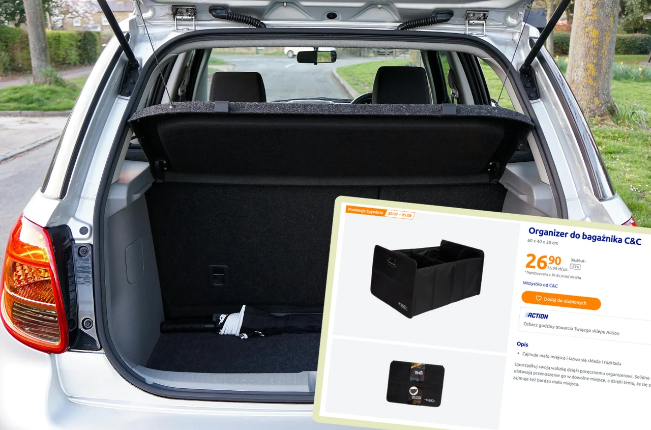Porządek w bagażniku za 26 zł z Action? Ten organizer to strzał w 10