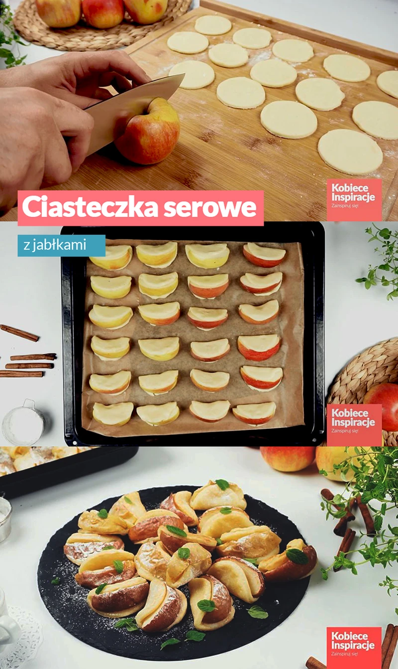 Ciasteczka serowe z jabłkami