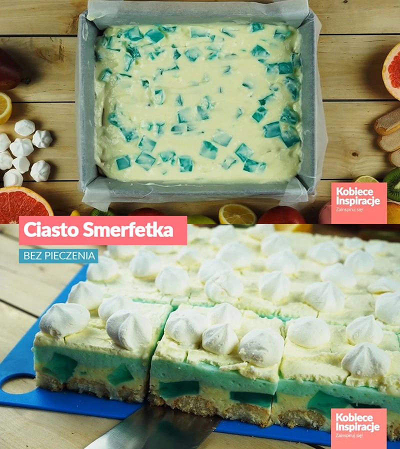 Ciasto Smerfetka - BEZ PIECZENIA