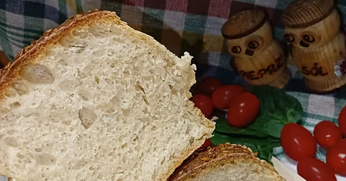 Chleb pszenny z sezamem bez wyrabiania