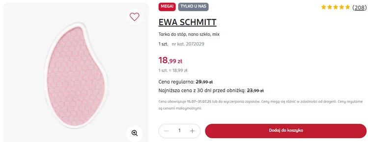Zdjęcie Ta szklana tarka z Rossmanna za 18 zł to hit do szorstkich pięt! Zrobi boskie stopy na wakacje, efekt jak po pedixie w salonie! #1