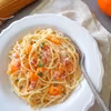 Spaghetti alla carbonara z dynią i boczkiem