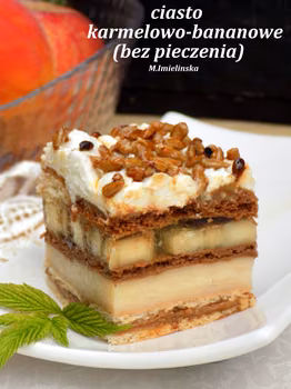 ciasto karmelowo-bananowe (bez pieczenia)