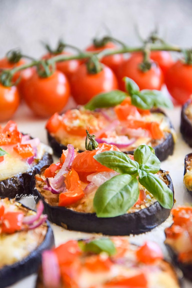 Mini pizze z bakłażana FIT