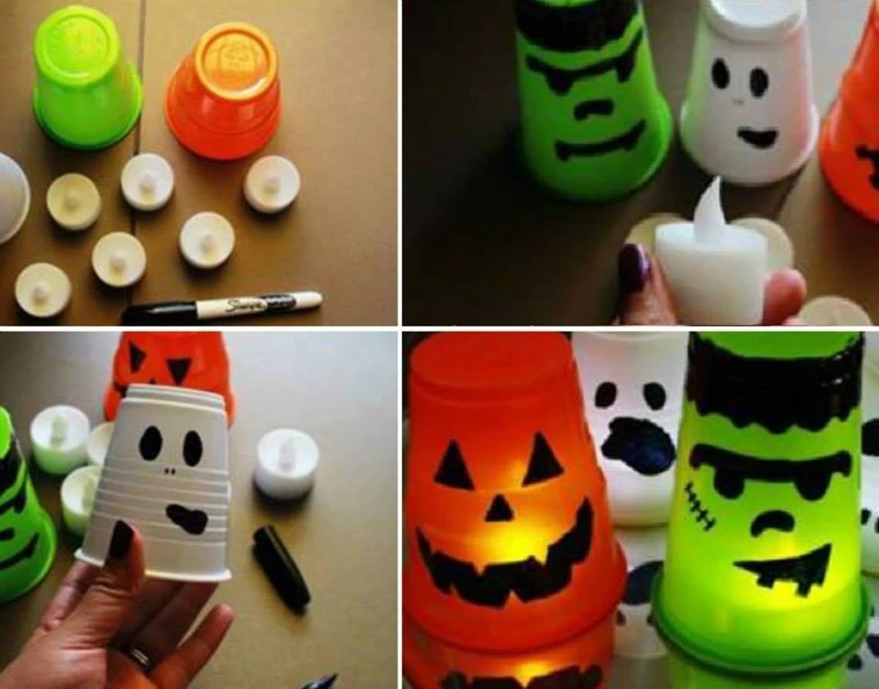 Kubeczki plastikowe - wersja na Halloween