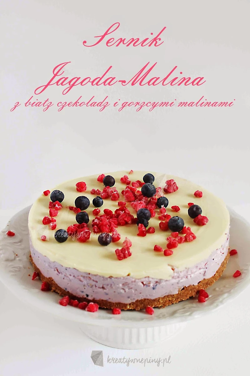 Sernik jagoda malina, bez pieczenia
