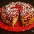 Ciasto jogurtowe z czerwoną porzeczką