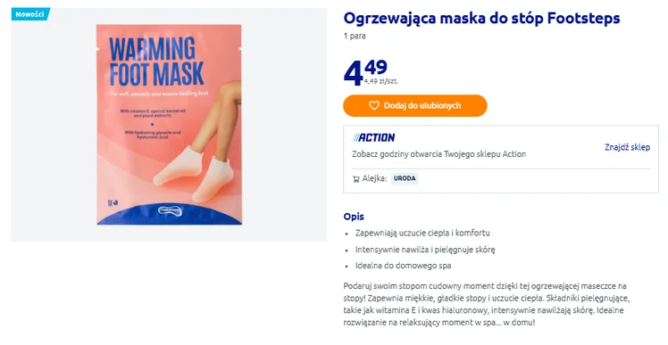 Zdjęcie Ta maska do stóp z Action za 4 zł to hit zimowej pielęgnacji! Rozgrzewa, nawilża i wygładza jak po zabiegu w spa - ma świetny skład #1