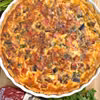 Quiche z kiełbasą krakowską suchą i grzybami