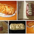 Pieczeń - mięso mielone, jajka i ciasto francuskie