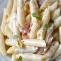 Makaron w sosie gorgonzola z boczkiem