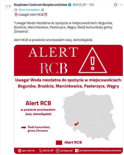Zdjęcie Skażona woda w kilku miejscowościach w Polsce! RCB i sanepid wydał pilne ostrzeżenie #1