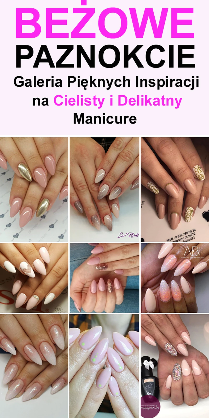 BEŻOWE PAZNOKCIE: Galeria Pięknych Inspiracji na Cielisty i Delikatny Manicure