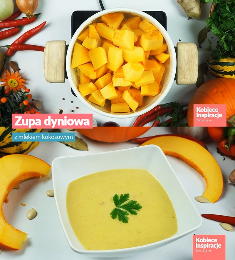 Zupa dyniowa z mlekiem kokosowym!